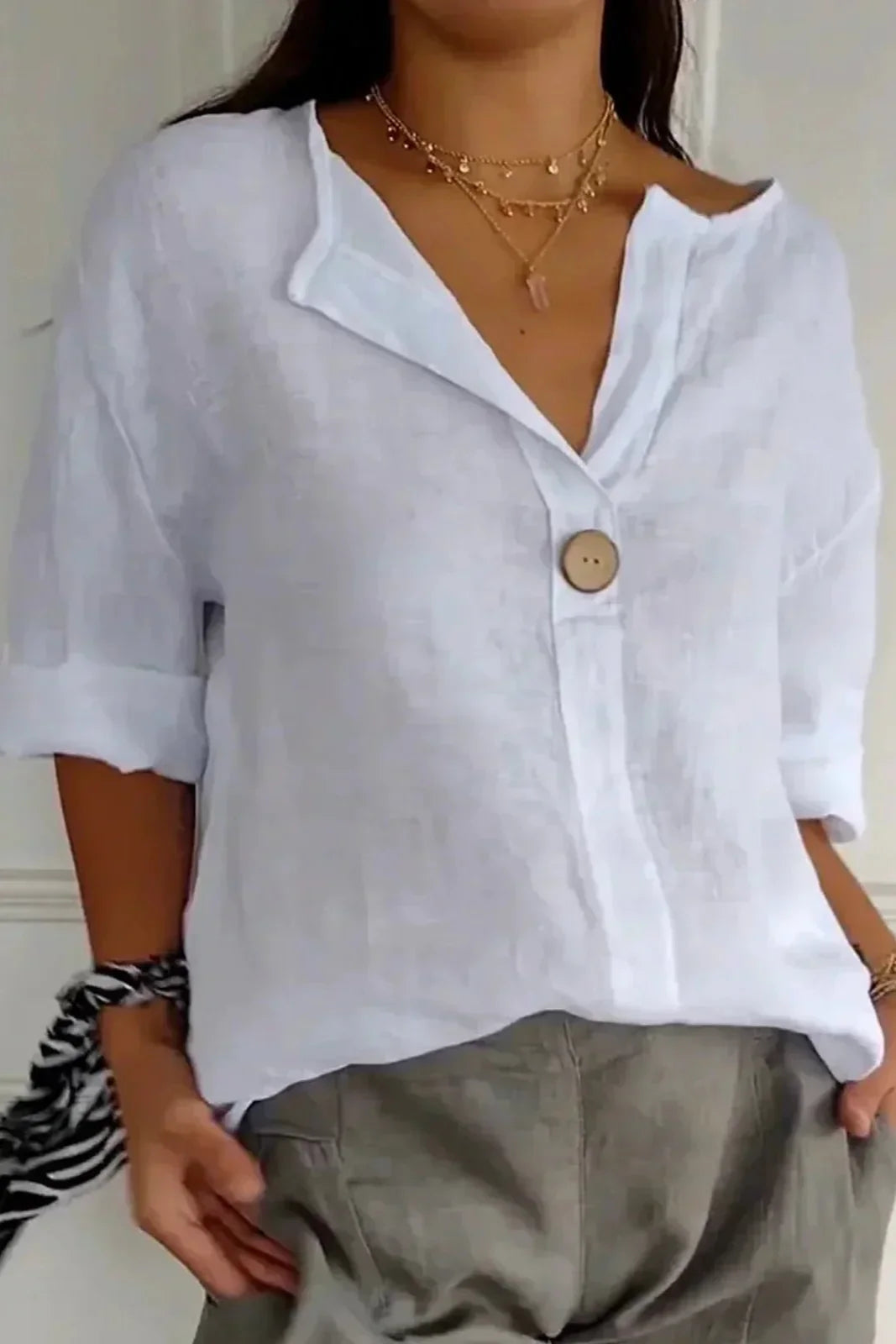 Zamma | Afslappet Linned Top