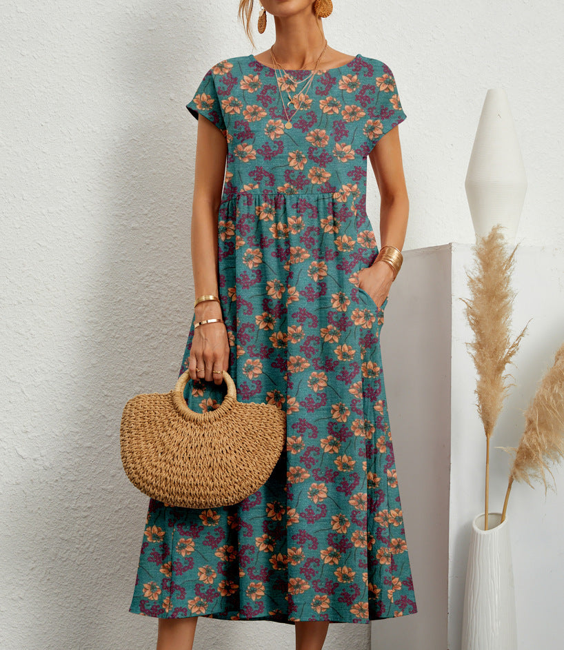 Sivan | Elegant blomsterkjole
