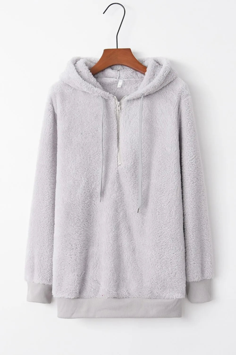 Hoodie i fleece til kvinder | Halv-zip
