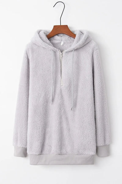 Hoodie i fleece til kvinder | Halv-zip
