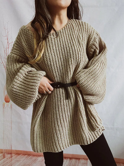 Oversized striktrøje til kvinder