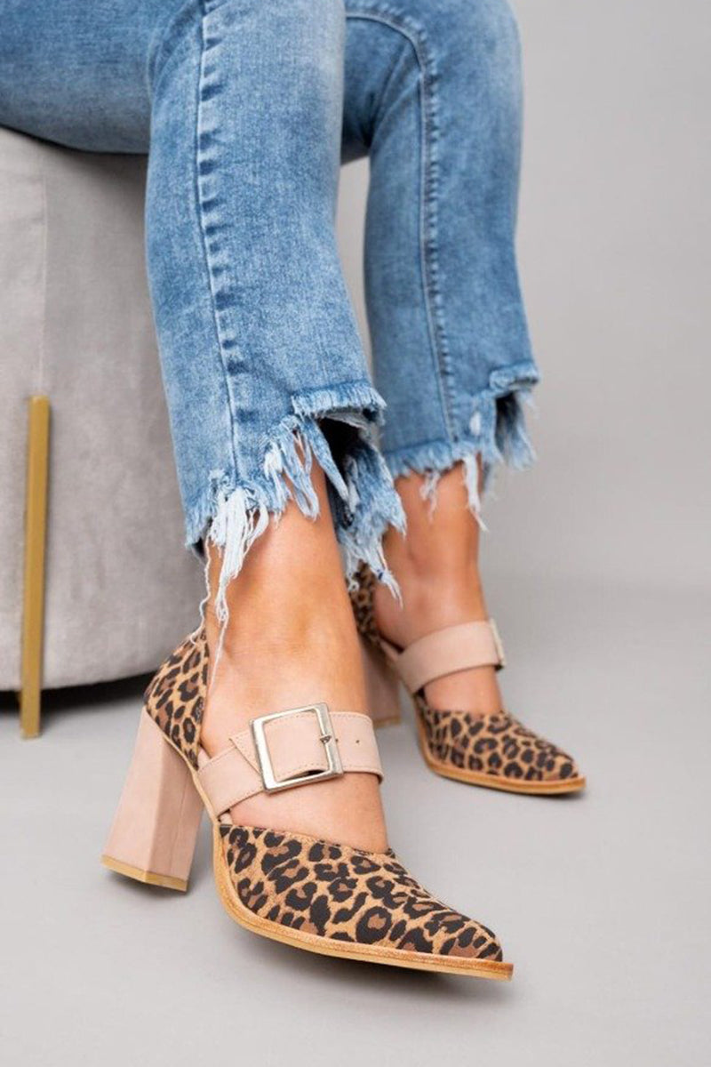 Vittoria™ Leopardprintede Sandaler i Syntetisk Suede