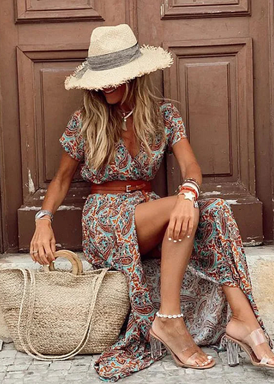 Romy Bohemian Kjole – Samlet Talje & Casual Chic
