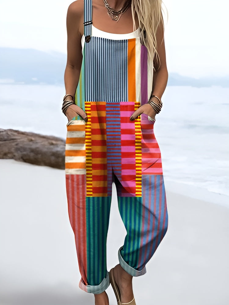Lærke | Farve Pop Stripe Overalls