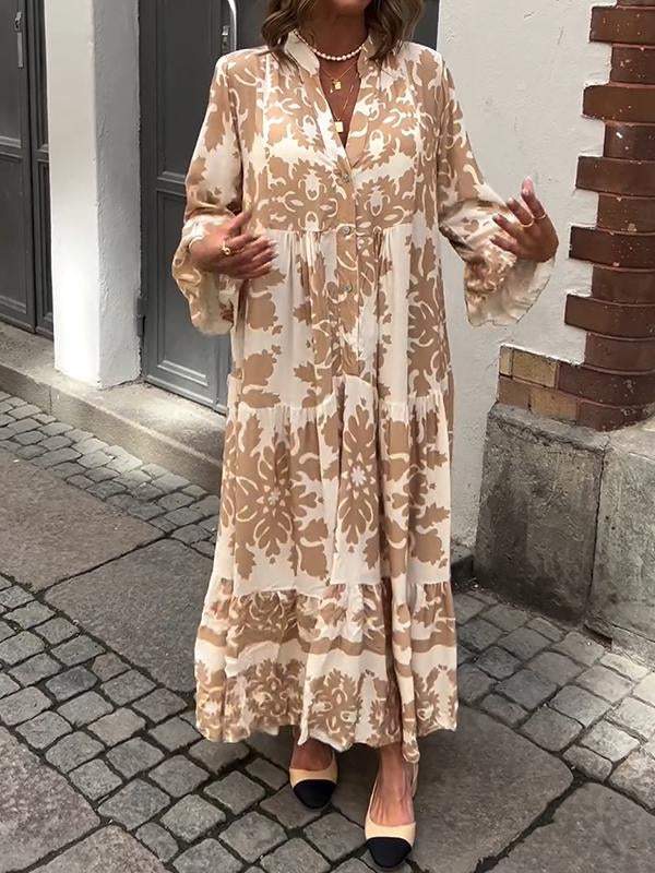 Maxikjoler med 3/4 ærmer og en attraktiv V-hals