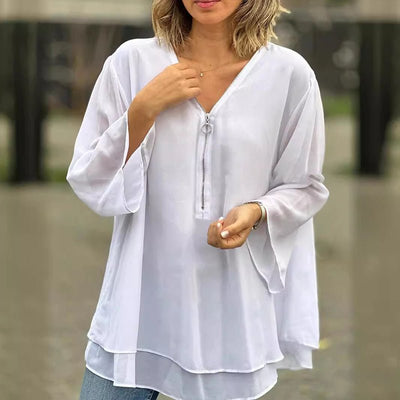 Lorelai | Chiffon Lynlås Bluse