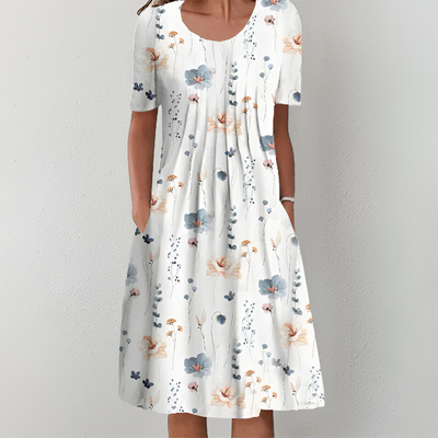 Sofia™ | Blomstret midi-kjole