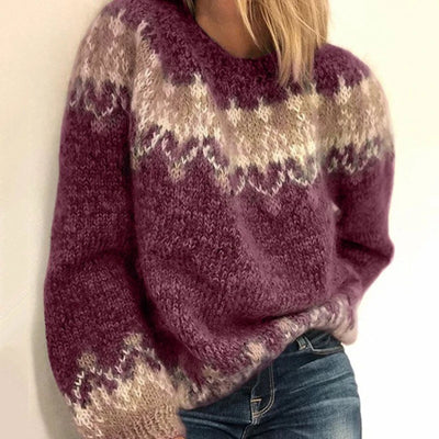 Arktisk Strikket Sweater – Hyggelig Dame Vinter Sweater