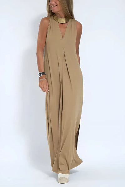 Elegant Lang Kjole + Matchende Cardigan SOM EN GAVE